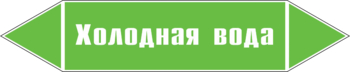 Маркировка трубопровода "холодная вода" (пленка, 358х74 мм) - Маркировка трубопроводов - Маркировки трубопроводов "ВОДА" - магазин "Охрана труда и Техника безопасности"